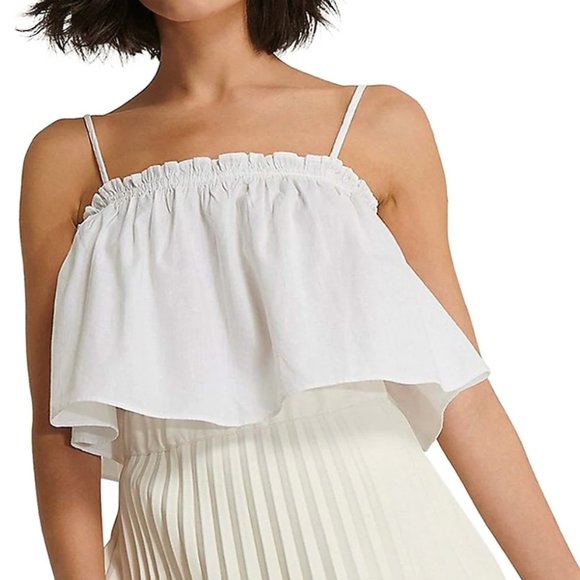 NA-KD cropped frilled detailed top - Picture 3 of 7